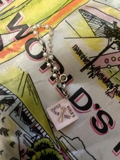 Rare 1962 Seattle World's Fair Lot- Lined Fringed Scarf and Small Charm Bracelet picture