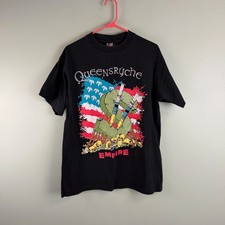 VTG Queensryche Empire 1991 World Tour T-Shirt Adult Size LG Pushead Cotton USA picture