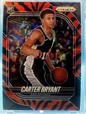 Panini 2025-26 Prizm Basketball Carter Bryant RC #12 Tiger Stripes Spurs SSP picture