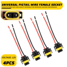 Wire Pigtail Female S H11 Two Harness Head Light Low Beam Socket Connector Plug picture