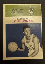 1961-62 Fleer Basketball KC Jones #22 EX Rookie RC HOF Excellent picture