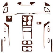 32Pcs Kia Stinger full car interior bird's eye brown textured sticker set 18-23 picture