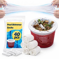 Sukh 40 Pack Pool Skimmer Socks - for 40 pcs, white picture