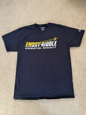 Champion Embry Riddle Aeronautical University T Shirt Men’s M Navy Aviation picture