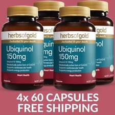 Herbs of Gold Ubiquinol 150mg | 60 Capsules - 4 PACK - $49.95 each picture