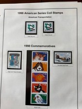 1998 US Commemorative Stamp Year Set 71 stamps, 11 sheets/panes MNH picture