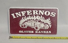Cast Aluminum Car Club Plaque  INFERNOS  OLATHE KANSAS picture