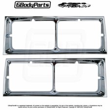 81-86 Cutlass Supreme CHROME Headlight Headlamp Door Bezels GM 22506532 22506533 picture