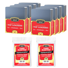 200ct Ultra CBG Pro Premium Sports Card Toploaders Topload Plus 200 Soft Sleeves picture