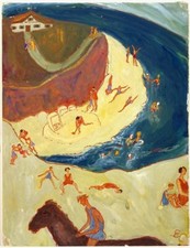 Charlotte Salomon : At the Beach  : Jewish Holocaust  Expressionist Print 1940 picture