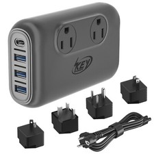 230W Voltage Converter Transformer 220V to 110V Step Down, 4 USB Travel Charger picture