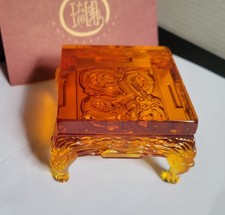 TITTOT 琉園 Dragon Table Lion Head Stands Art Glass Crystal, RARE Limited Edition picture