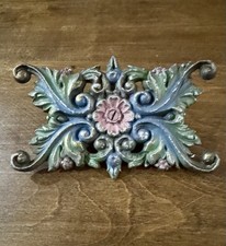 Antique Cast Iron Curtain Rod Centerpiece Art Nouveau  Architectural Salvage picture