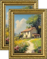 5x7 Vintage Gold Picture Frames with Glass, 2-Pack, 5x7' In,  picture