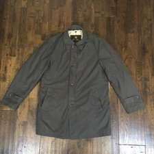 Loro Piana Storm System 3/4 Coat Large Removable Liner Italy Charcoal EUC picture
