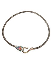 Betsey Johnson Bejeweled Snake Crystals In A Mesh  Neckles picture