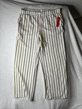 Hot Kiss Womens 3X Pants Black White Pinstripe Pull On Drawstring NWT Plus picture
