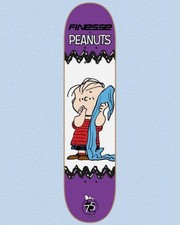 RARE Finesse Skateboard Deck Peanuts 75th Anniversary Linus Purple 8.25 picture