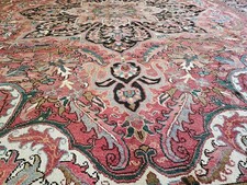 9.9 x 12.7 ANTIQUE FINE HERIZ VINTAGE SERAPI USHAK KAZAK CAUCASIAN    picture