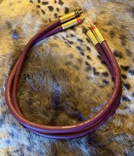 AudioQuest Ruby x3 HyperLitz Interconnects / RCA HiFi Cables .5m  picture