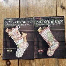 Vintage 1989 Debra Meyer Books 1&2, Christmas Stockings Cross Stitch picture