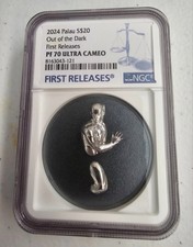 2024 Palau Silver 3 Oz $20 Out of the Dark Ultra Proof NGC PF70 First Release  picture