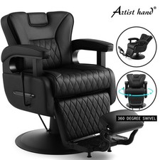 Black Vintage Recline Heavy Duty Wide Barber Chair All Purpose Salon Beauty Spa picture