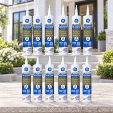 GE Advanced Silicone 2 Window Door Sealant Clear 10.1 oz - Pack of 12 picture