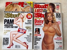 Vintage Stuff Magazine Lot Pamela Anderson X 2 W/ Posters + 2 Stuff picture
