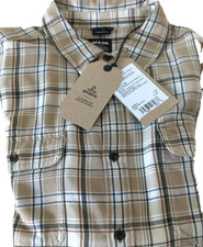 Prana Edgewater Men's L  Organic Cotton Long Sleeve  Shirt Plaid NWT-lpb41 picture