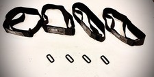 Rollerfly ™️ Goal Pad FACE Straps [ 4 Pack 34” + 4 D Rings ] Inline Hockey Black picture