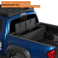 Fit 2005-2023 Toyota Tacoma Steel Truck Bed Tool Box Lockable Storage Box Pickup picture