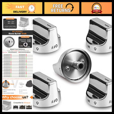 5Pcs Gas Stove Knobs Replacement for Whirlpool Range Oven W11510456 PS16745048 picture