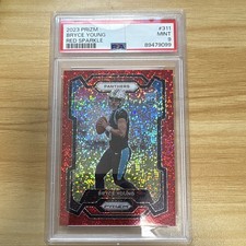 Panini 2023 Prizm Rookies Bryce Young #311 Red Sparkle Prizm RC PSA 9 picture