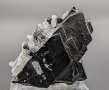 Ferberite with Great Terminations and Quartz from Tazna Mine, Potosí, Bolivia picture
