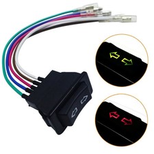5-Pin/Wire Car Window Power Switch Universal UP/DOWN Green LED Lighted DC 12V picture