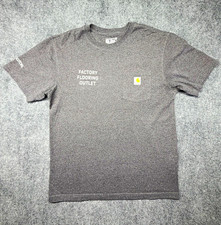Carhartt Men's Loose Fit Gray Graphic Pocket Logo Crew Neck T-Shirt Size M picture