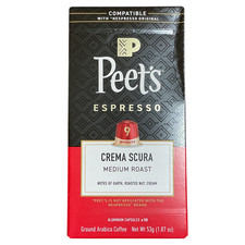 Peet's Espresso Capsules Crema Scura 10 Count Intensity 9 Medium Roast 02/19/27 picture