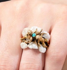 Vintage 1960s 14k Cherub Ring RARE Collectors piece picture