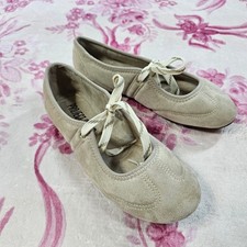 Project Cloud Emilee Flats Womens 6 Sand New Suede Lace Up Ballet Shoes picture