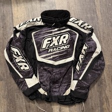 FXR Race Mens Snowmobile Jacket XL Black White Canada Cold Cross Jacket picture