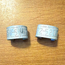 White Bird Band Aluminum Goose Leg Bands Lot of 3 1-800-327-GOOSE 2-5201 picture