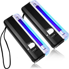Dunzy 2 Pcs Handheld UV Blacklight Flashlight Battery Operated Portable picture