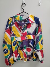 Vintage Formula 1 Multi-colored Benetton Size 48 Raincoat picture