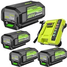 New 40Volt 8.0Ah for Ryobi 40V Lithium OP40602 with LED Battery / Rapid Charger picture