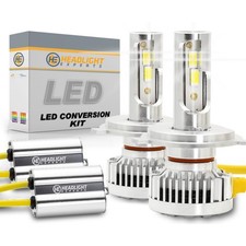 2001 Buell M2 Cyclone H4 LED Headlight Bulbs 20K Lumens Dual Beam Kit picture