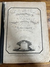 Antique 1817 Regency Sheet Music Bound Book Princess Charlotte Memorial Bishop picture