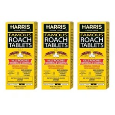 Harris Roach Tablet -( 3 Pack) Kills roaches, water bugs and silverfish no smell picture