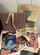 Large Estate Lot Vintage Recipe Clippings Magazine Ads picture