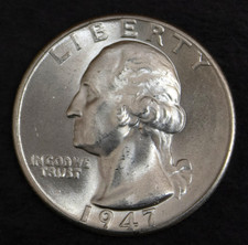 1947 D Washington Quarter Choice BU......................Lot 7180 picture